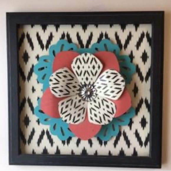 HOBBY LOBBY Wall Floral Daisy Chevron Metal Art Work Hanging Brother Sister - Picture 1 of 4